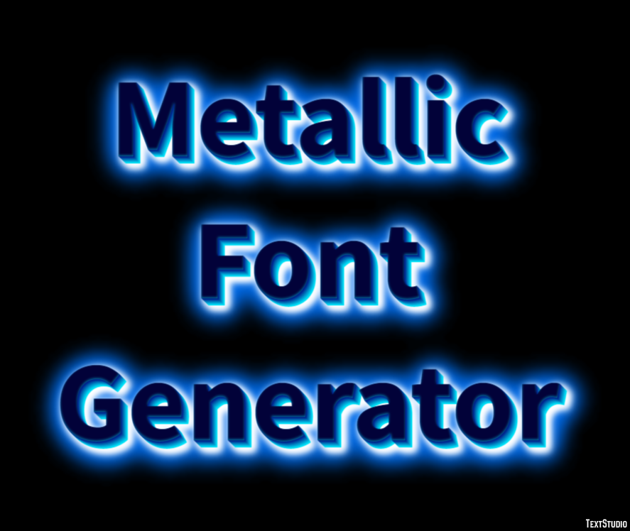 Metallic Font Generator Efekt tekstowy