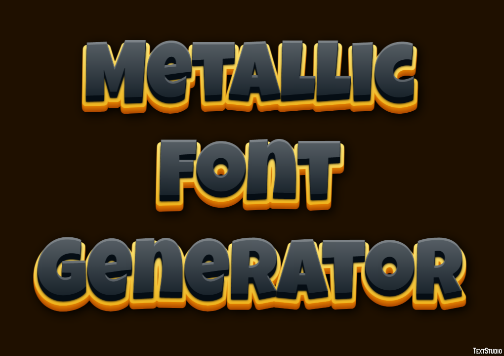 Metallic Font Generator Effetto testo
