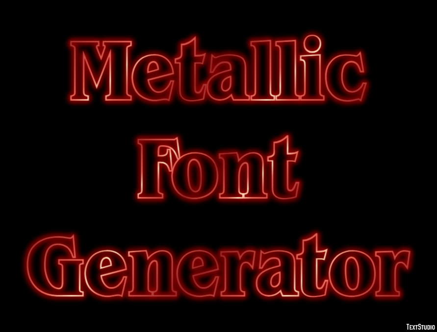 Metallic Font Generator Effetto testo