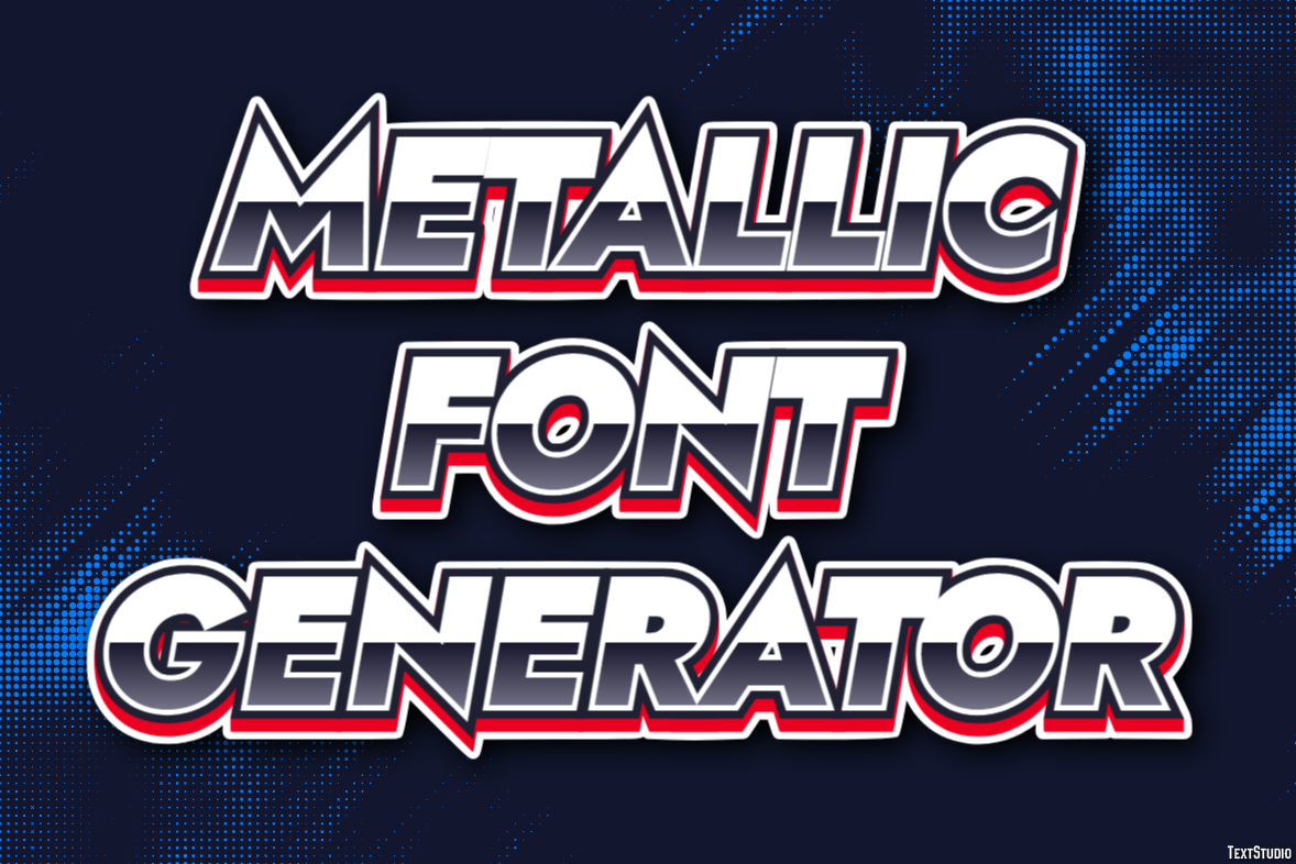 Metallic Font Generator Effetto testo