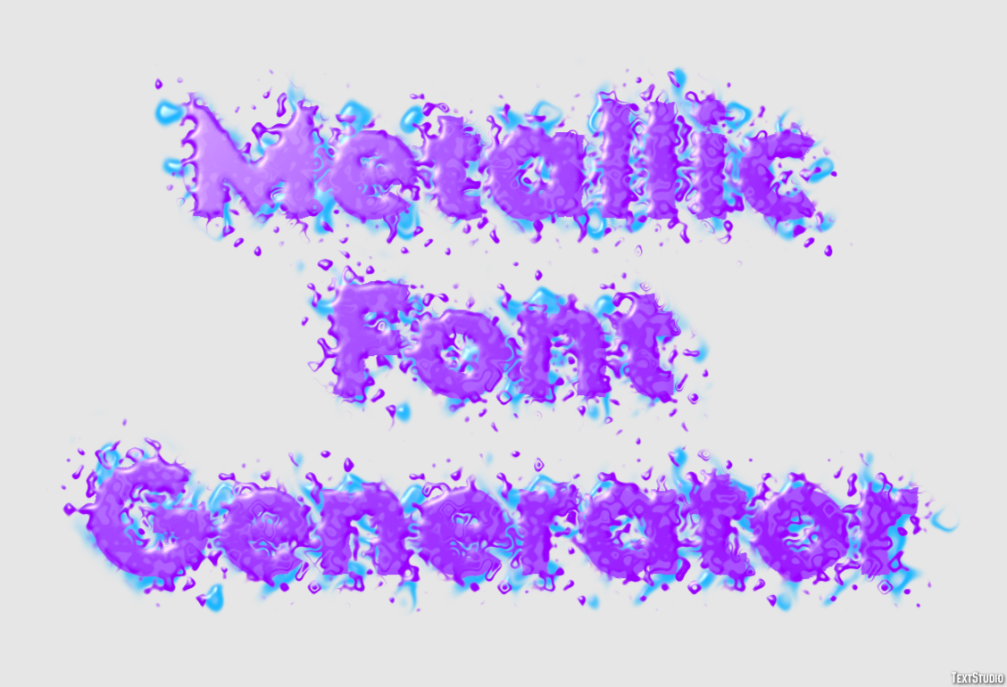 Metallic Font Generator Effetto testo