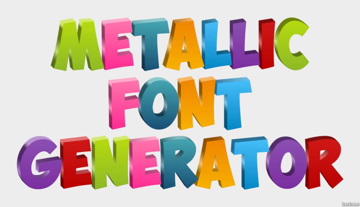 Metallic Font Generator Effetto testo