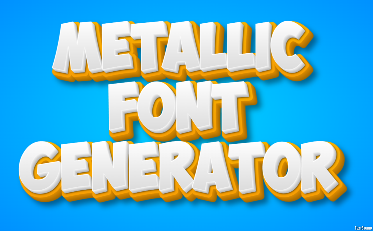 Metallic Font Generator Effetto testo