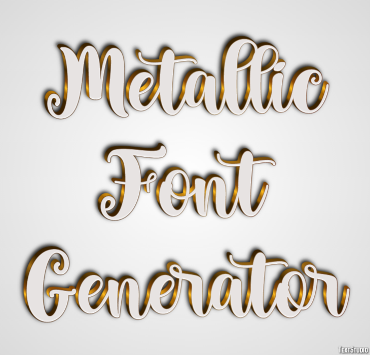 Metallic Font Generator Effetto testo