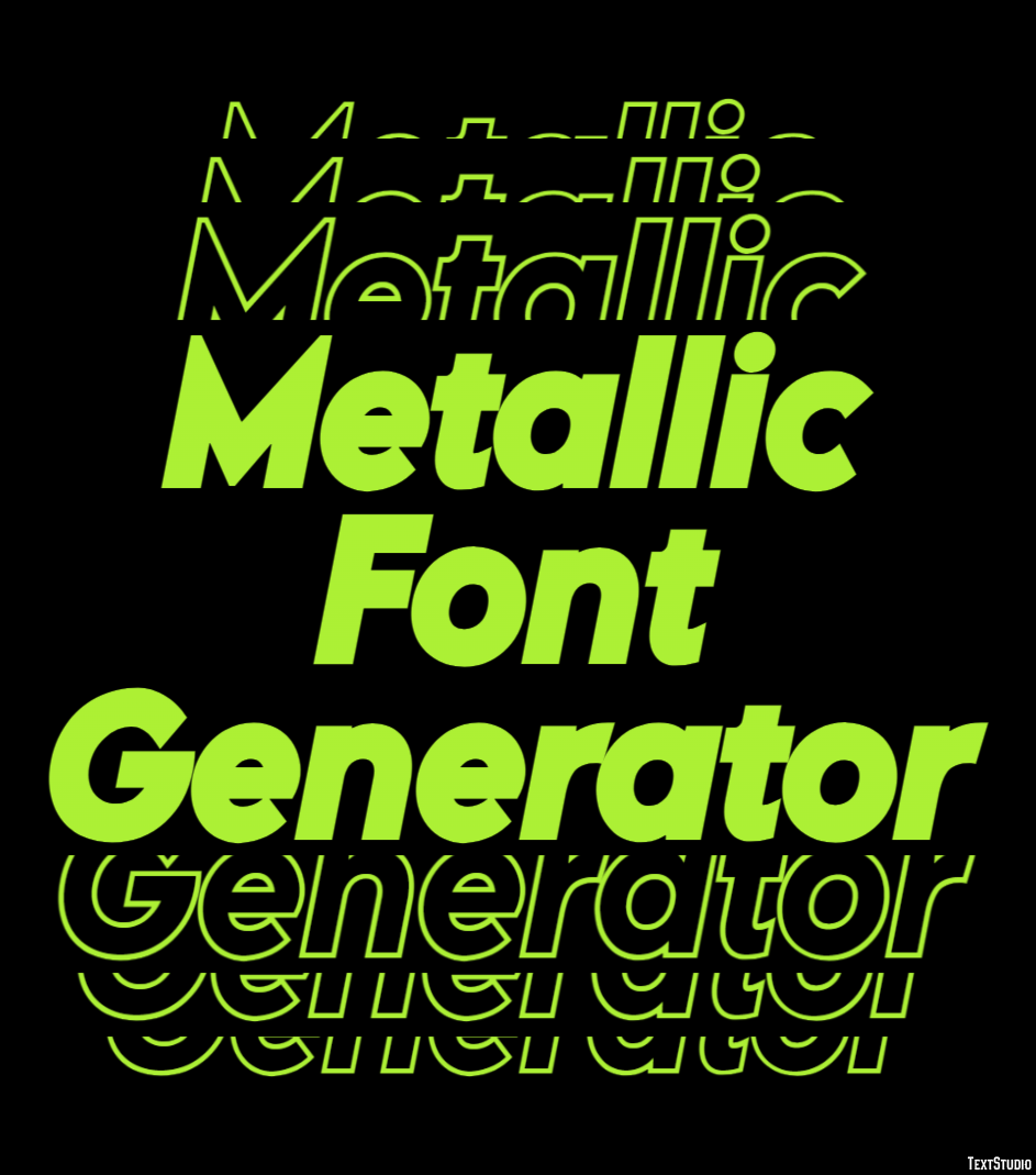 Metallic Font Generator Effetto testo