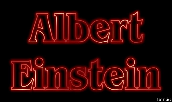 Albert Einstein Эффект текста