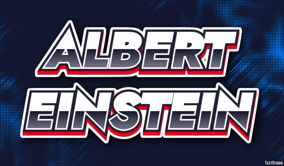 Albert Einstein Efeito de texto