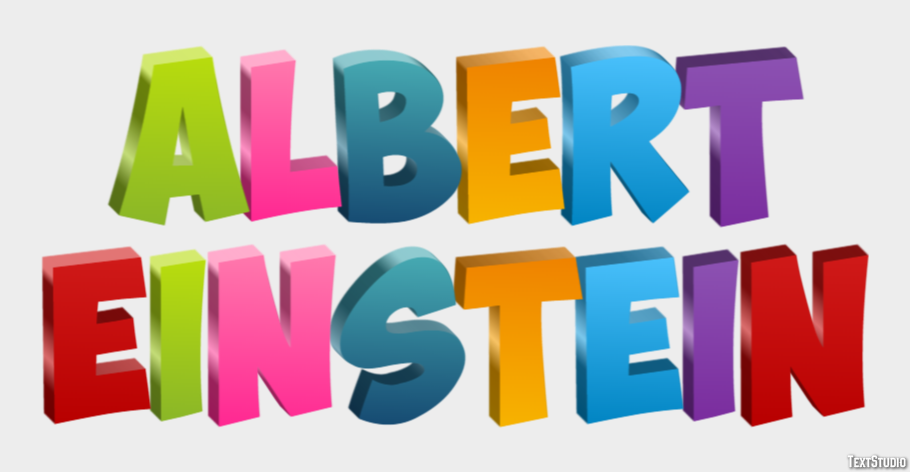 Albert Einstein Эффект текста