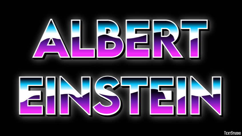 Albert Einstein Efeito de texto