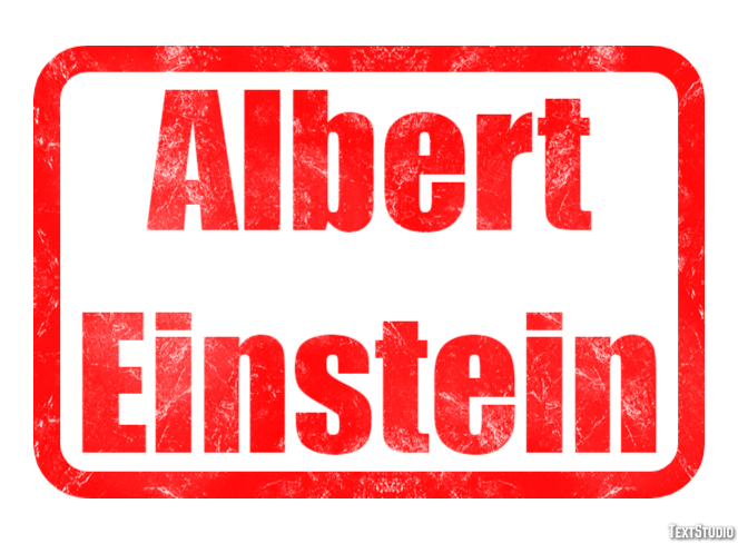 Albert Einstein Efeito de texto