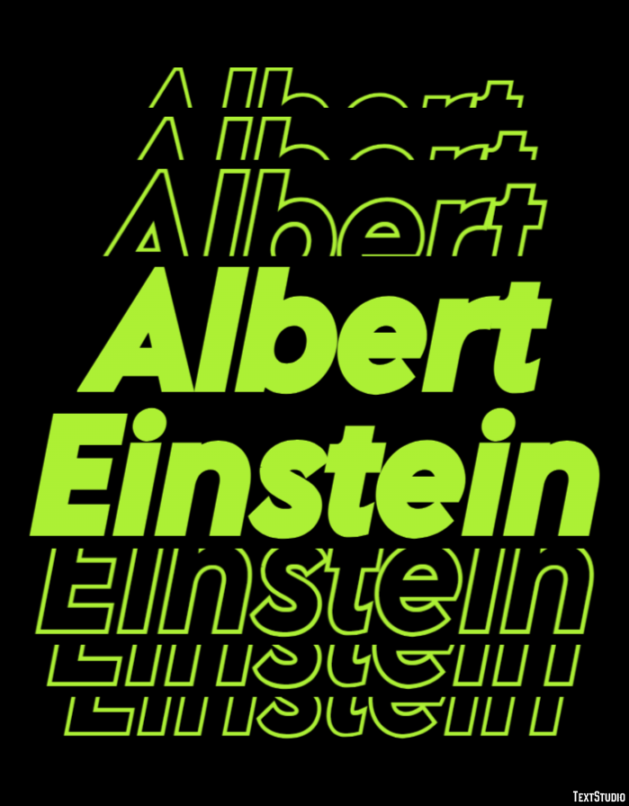 Albert Einstein Efeito de texto