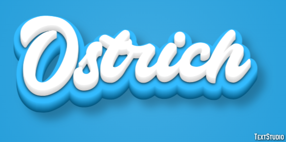 Ostrich Effet de texte