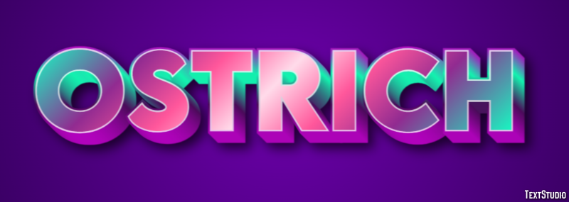 Ostrich Effetto testo