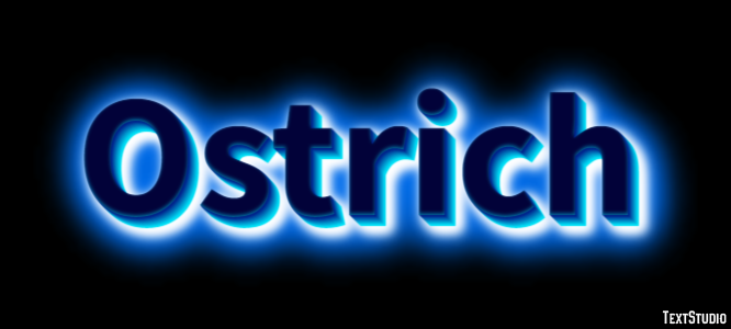 Ostrich Efecto de Texto