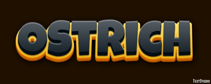 Ostrich Effetto testo