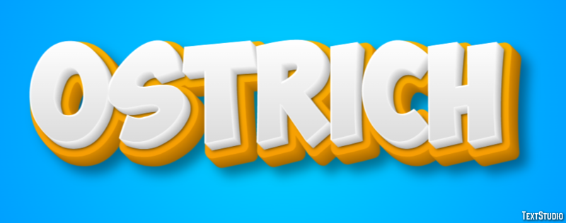 Ostrich Effet de texte