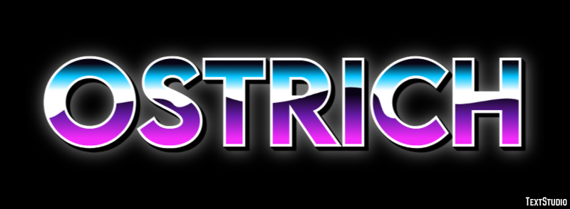 Ostrich Effet de texte