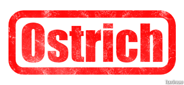 Ostrich Effet de texte