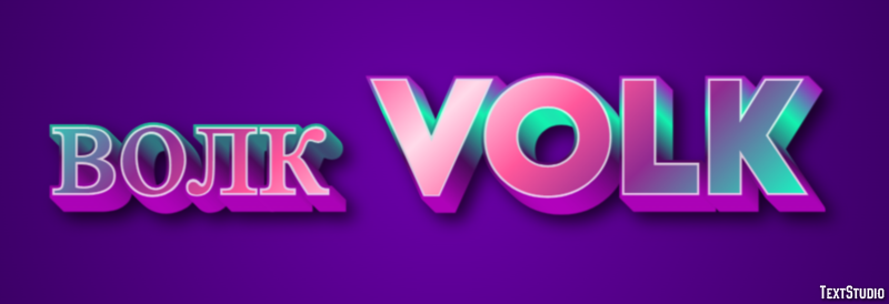волк volk Текстовый эффект