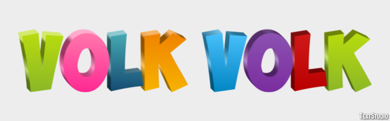 волк volk Текстовый эффект