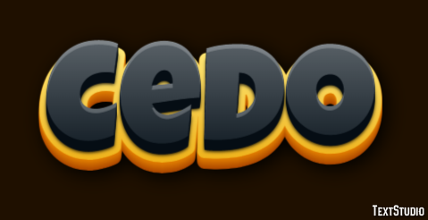 Cedo Efeito de texto