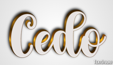 Cedo Efeito de texto