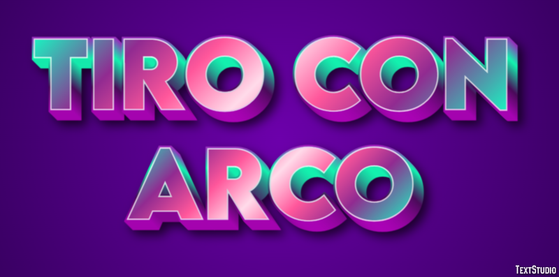 Tiro con arco Efecto de texto