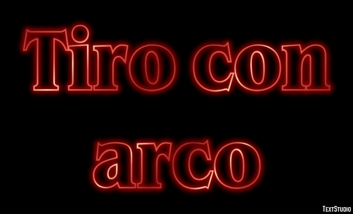 Tiro con arco Efecto de texto