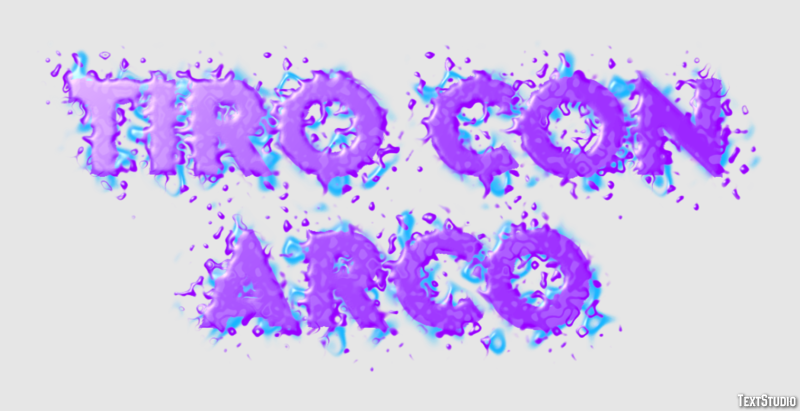 Tiro con arco Efecto de Texto