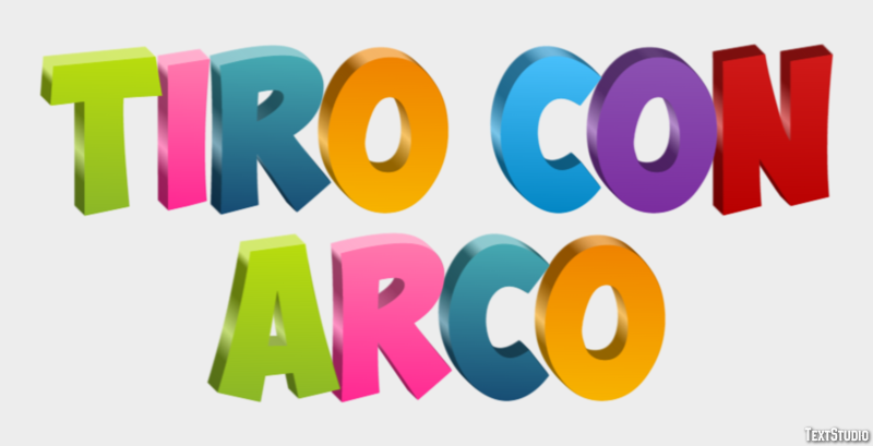 Tiro con arco Efecto de texto