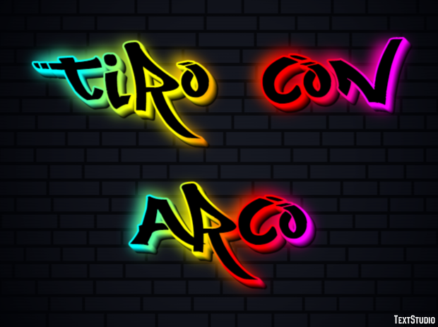 Tiro con arco Efecto de texto