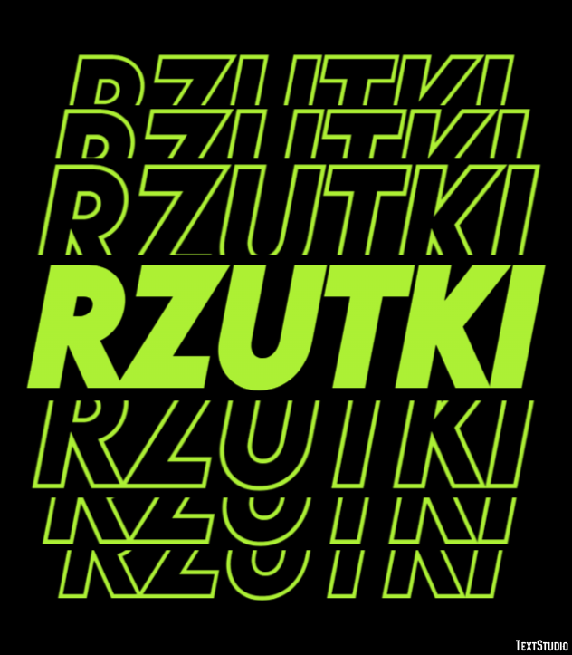 Rzutki Efekt tekstowy