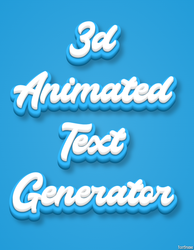 3d Animated Text Generator Effet de Texte