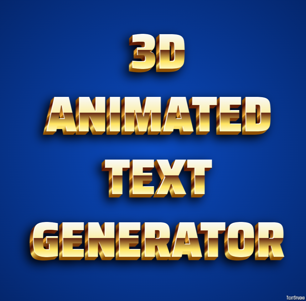 3d Animated Text Generator Text Effect