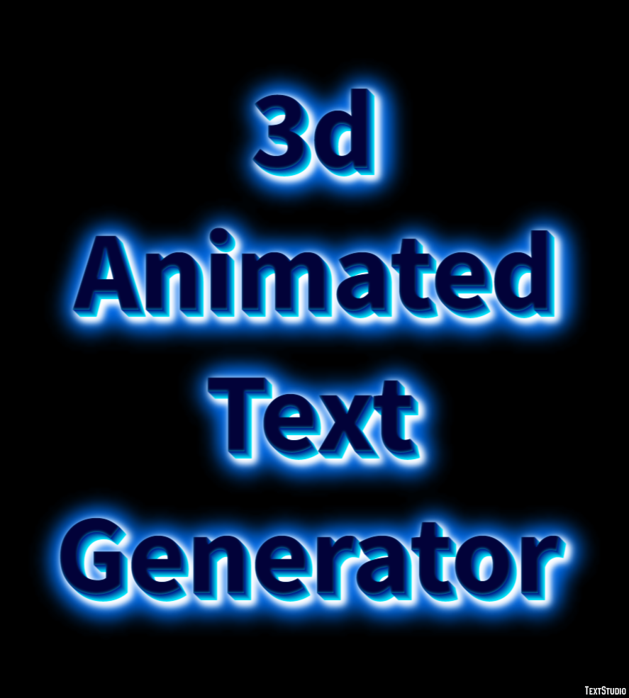 3d Animated Text Generator Efeito de texto