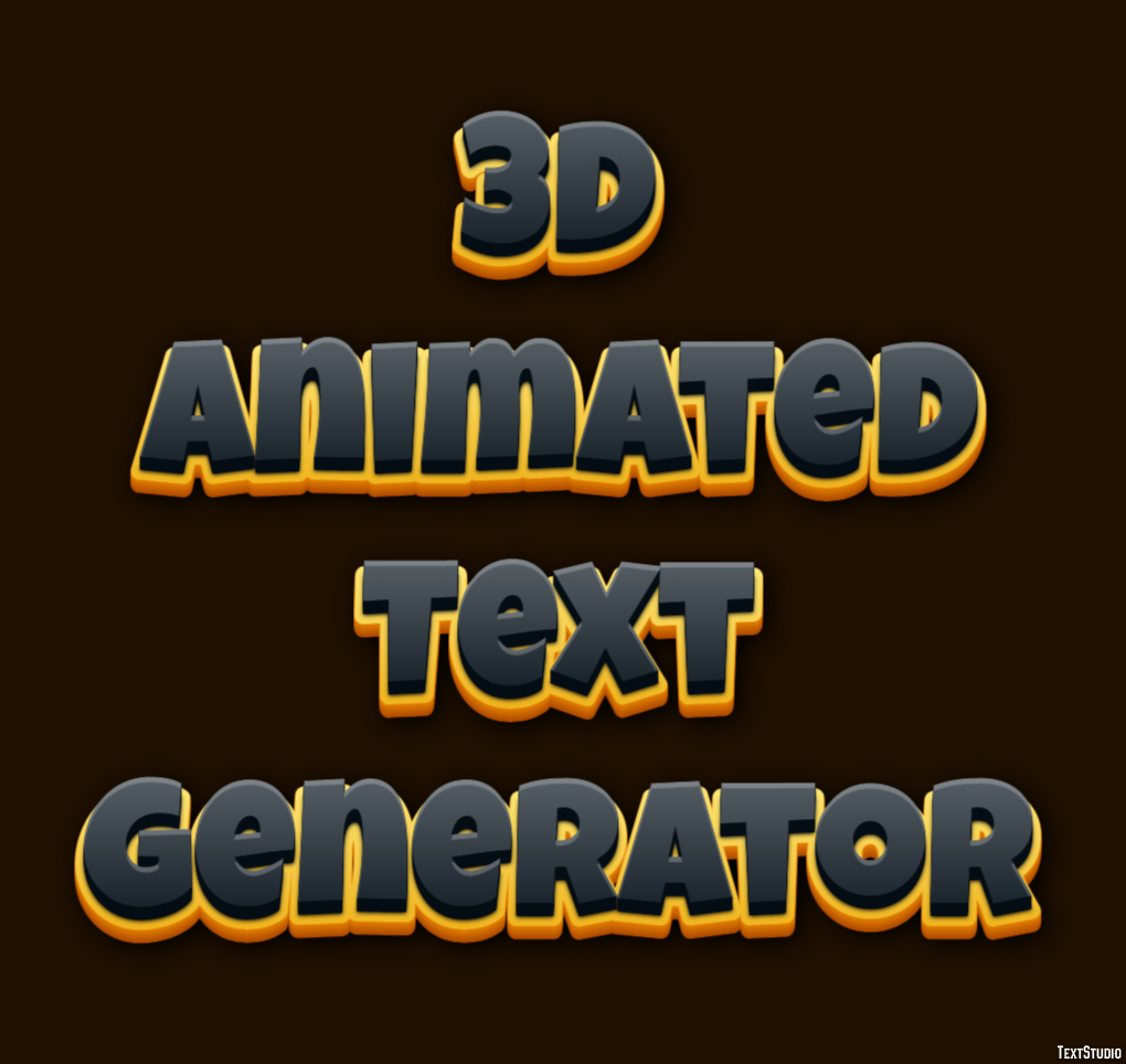 3d Animated Text Generator Efeito de texto