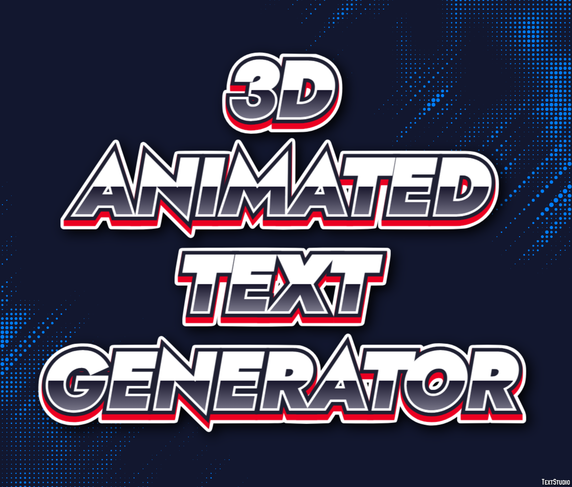 3d Animated Text Generator Efekt tekstowy
