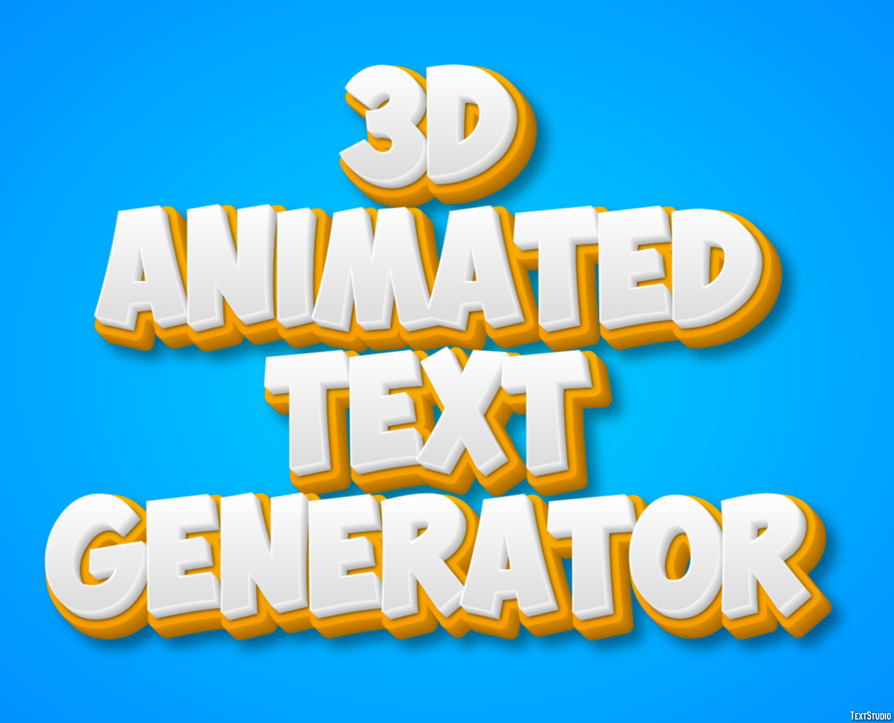 3d Animated Text Generator Efeito de texto