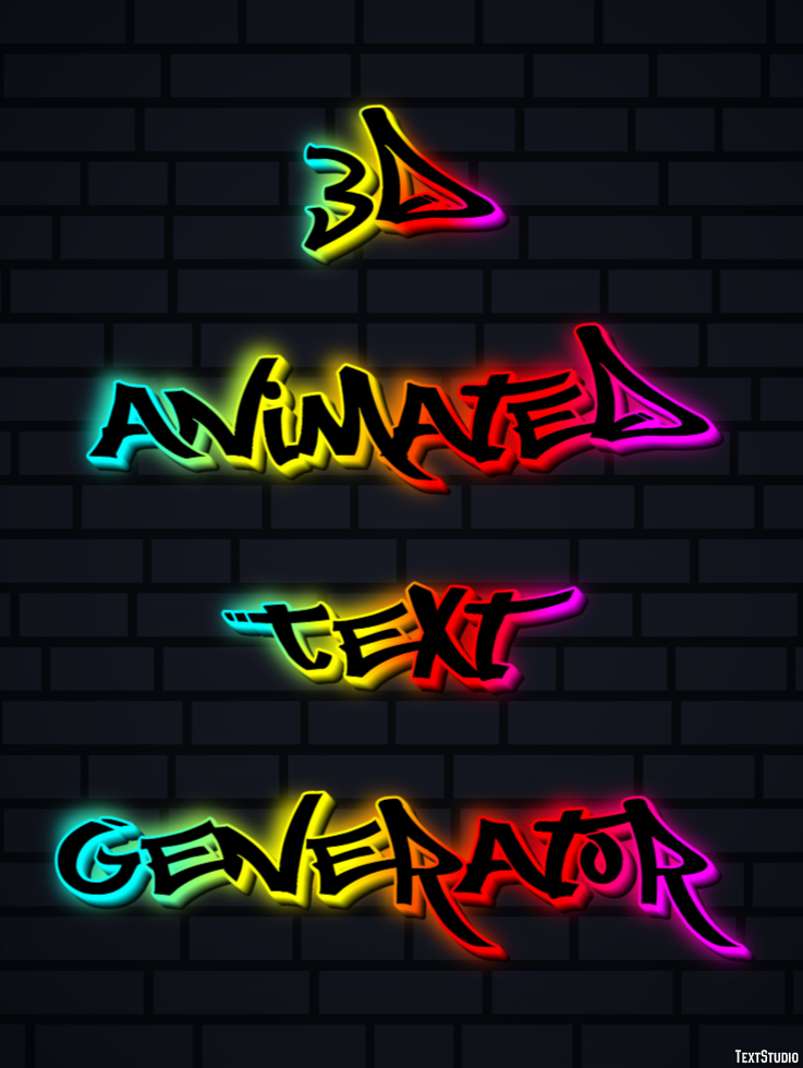 3d Animated Text Generator Effet de Texte
