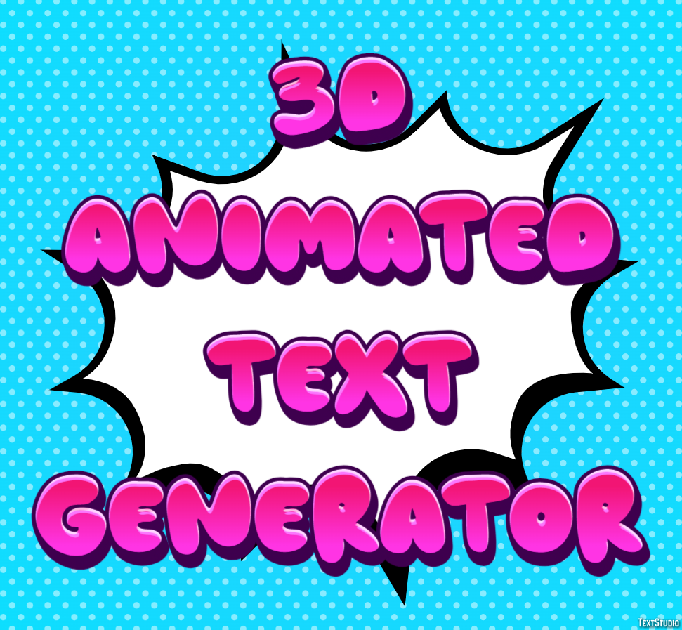 3d Animated Text Generator Efekt tekstowy