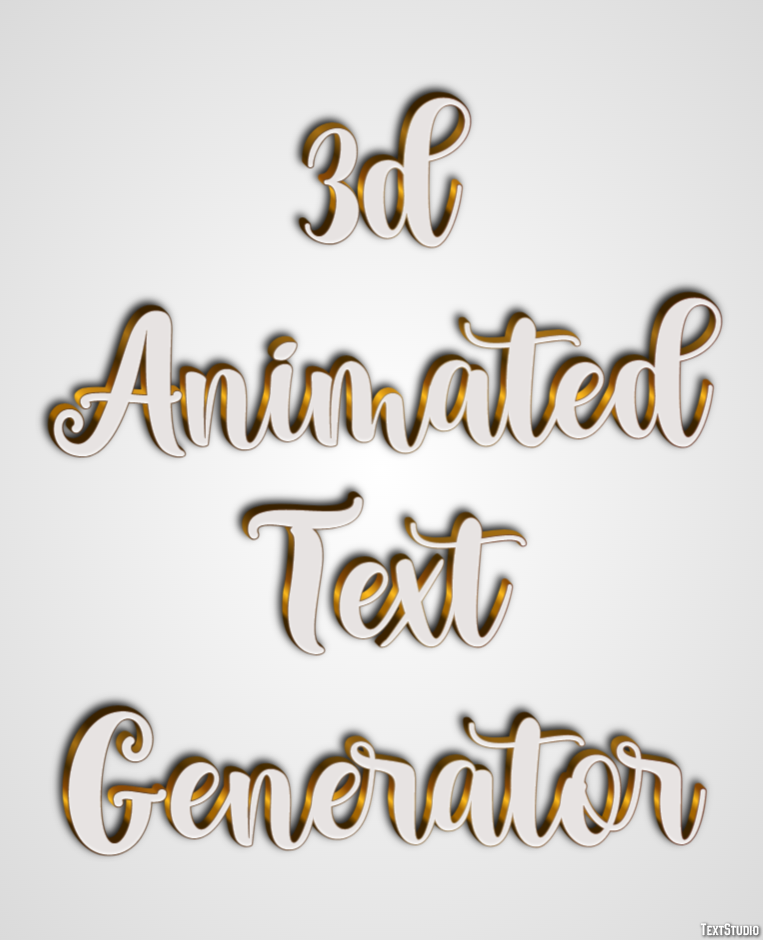 3d Animated Text Generator Efeito de texto