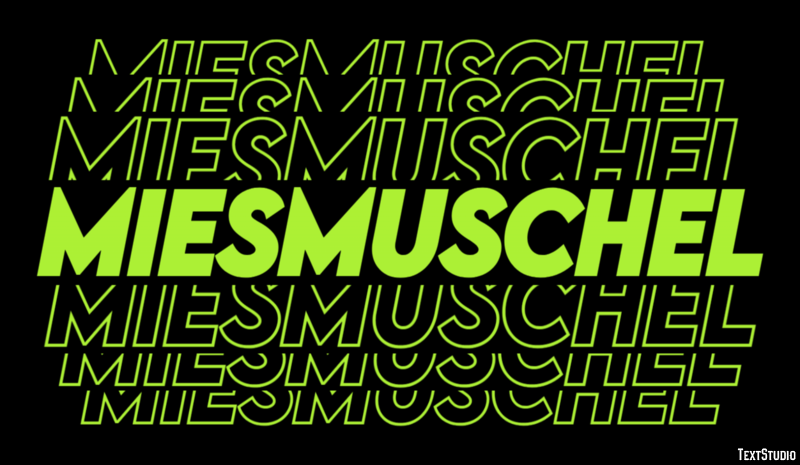 Miesmuschel Texteffekt