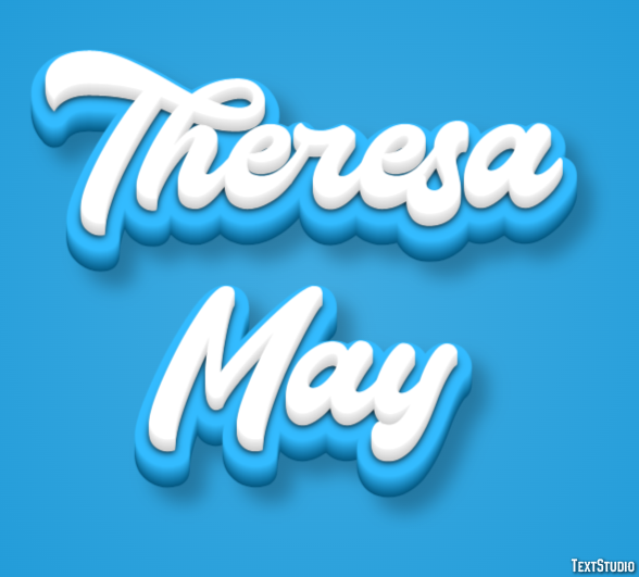 Theresa May Efeito de texto