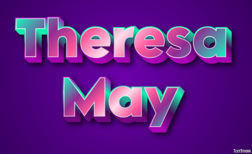 Theresa May Efecto de Texto