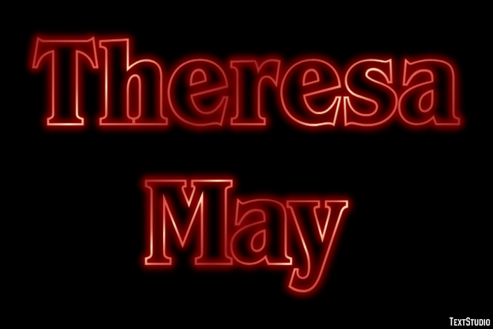 Theresa May Efeito de texto