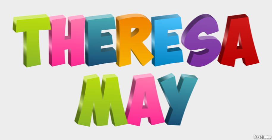 Theresa May Efecto de Texto