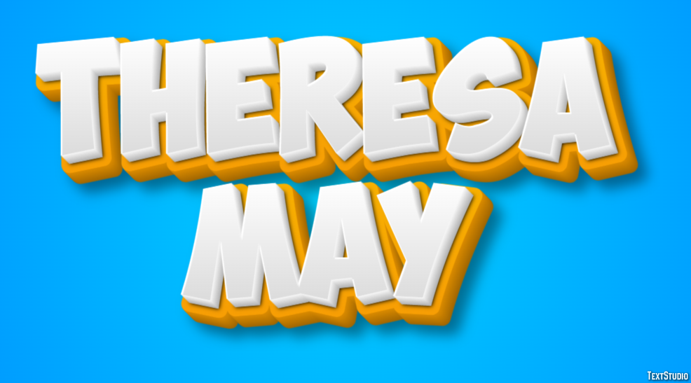 Theresa May Efecto de texto