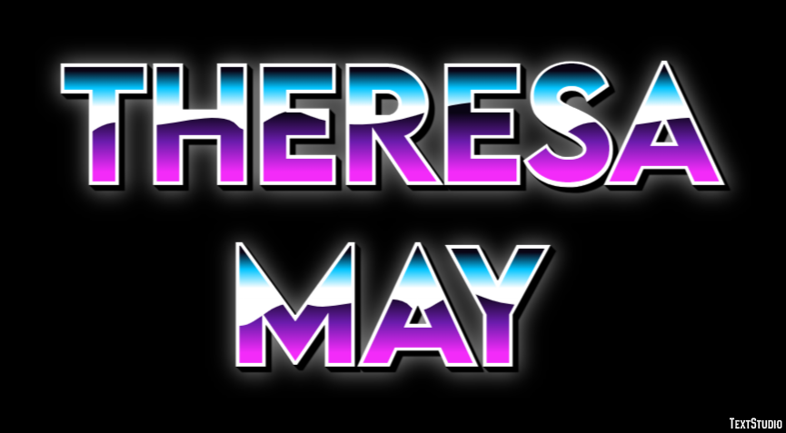 Theresa May Efecto de texto