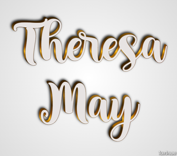 Theresa May Efecto de texto