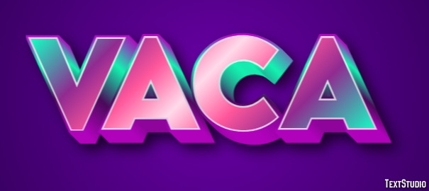 Vaca Efeito do texto